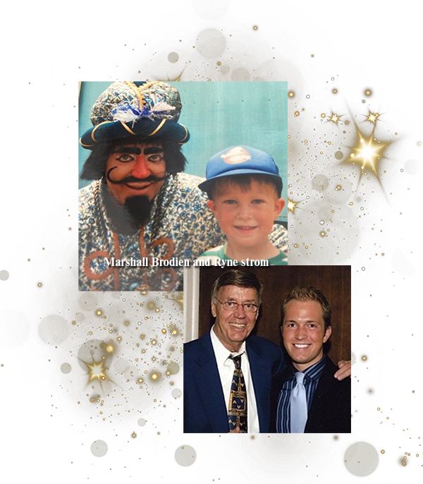 Los Angeles magician Ryne Strom with mentor Marshall Brodien